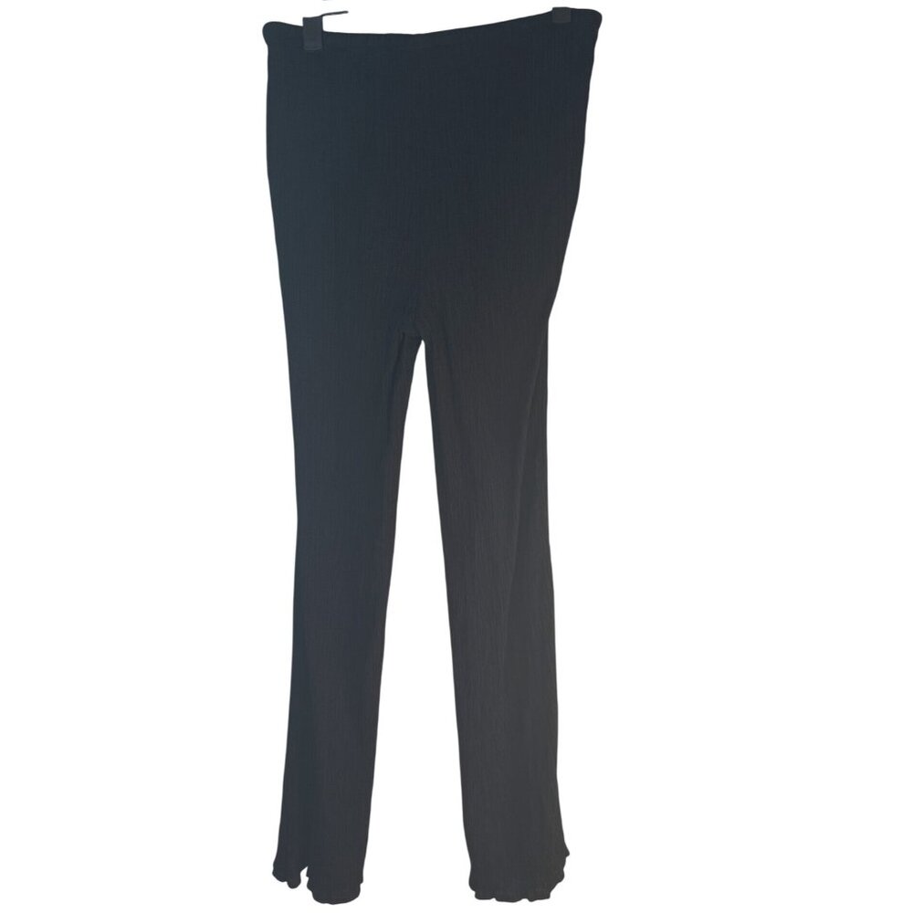 2/$30 ZARA Black Small High-Rise Crinkle Flare Pants